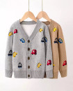 2Y-6Y Cardigan Sweater Comfortable Cozy Cars Pattern